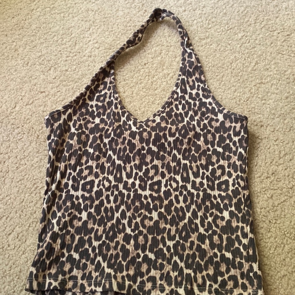 Cheetah print halter top